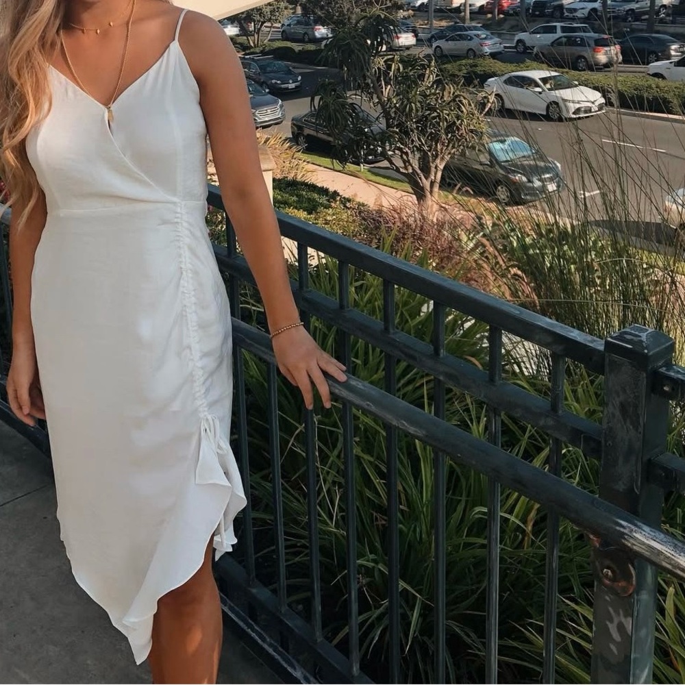 Naked Zebra Asymmetrical White Dress